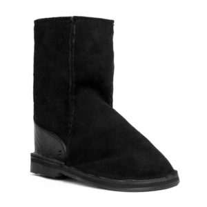 INSTEP STIEFEL</br>Sheepskin Suede Leder - Schwarz