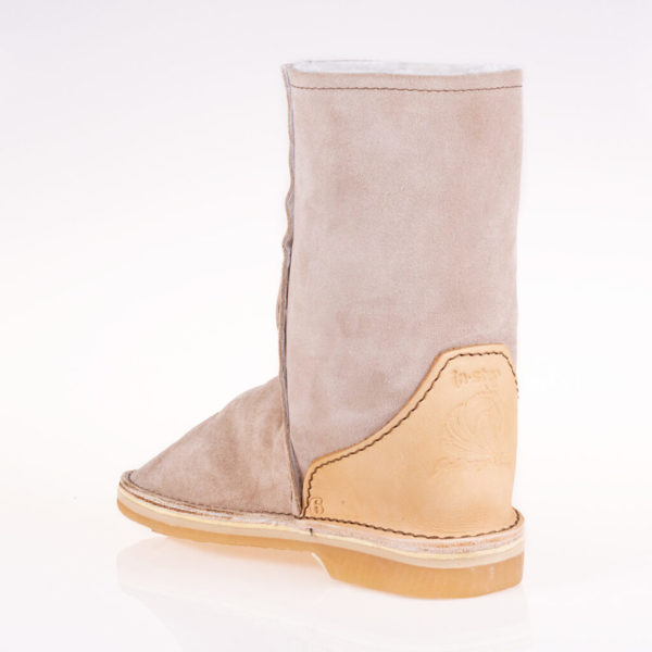 INSTEP STIEFEL</br>Sheepskin Suede Leder - Stone – Bild 3