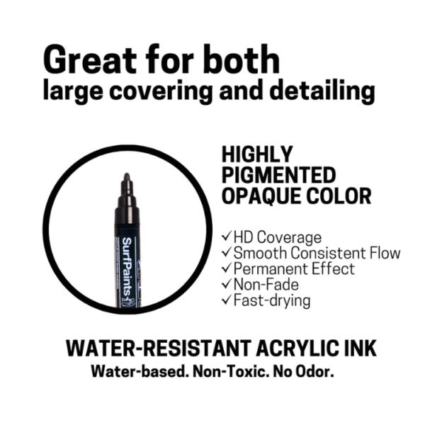 SURFPAINTS Acrylic Paint Pens</br>Primary Colour Way - Image 3