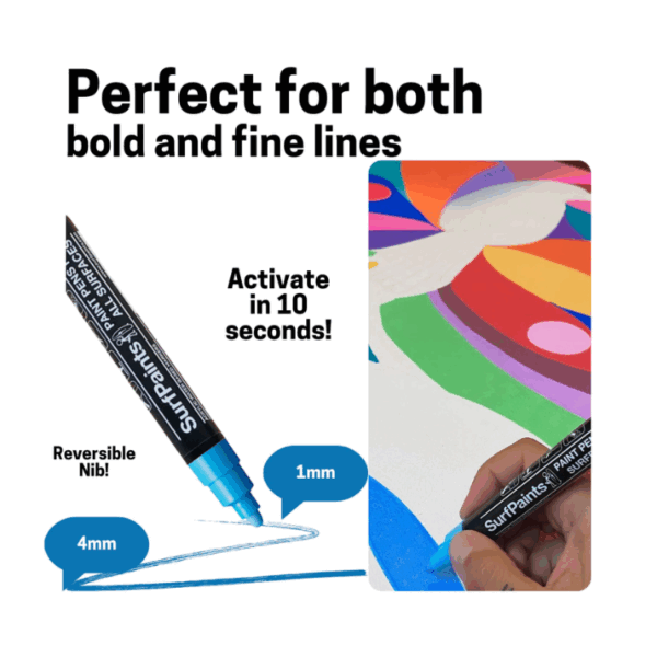 SURFPAINTS Acrylic Paint Pens</br>Primary Colour Way - Image 2