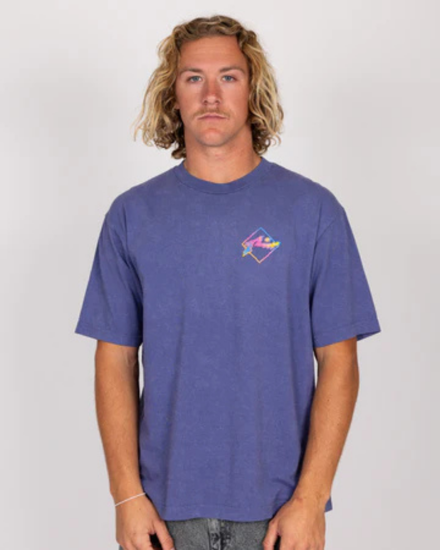 RUSTY Crackled Short Sleeve Tee