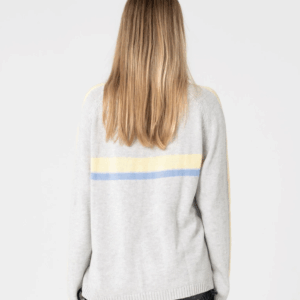 RUSTY White Lines Long Sleeve Crew Neck Knit - Image 3