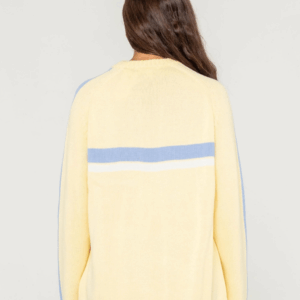 RUSTY White Lines Long Sleeve Crew Neck Knit - Image 7