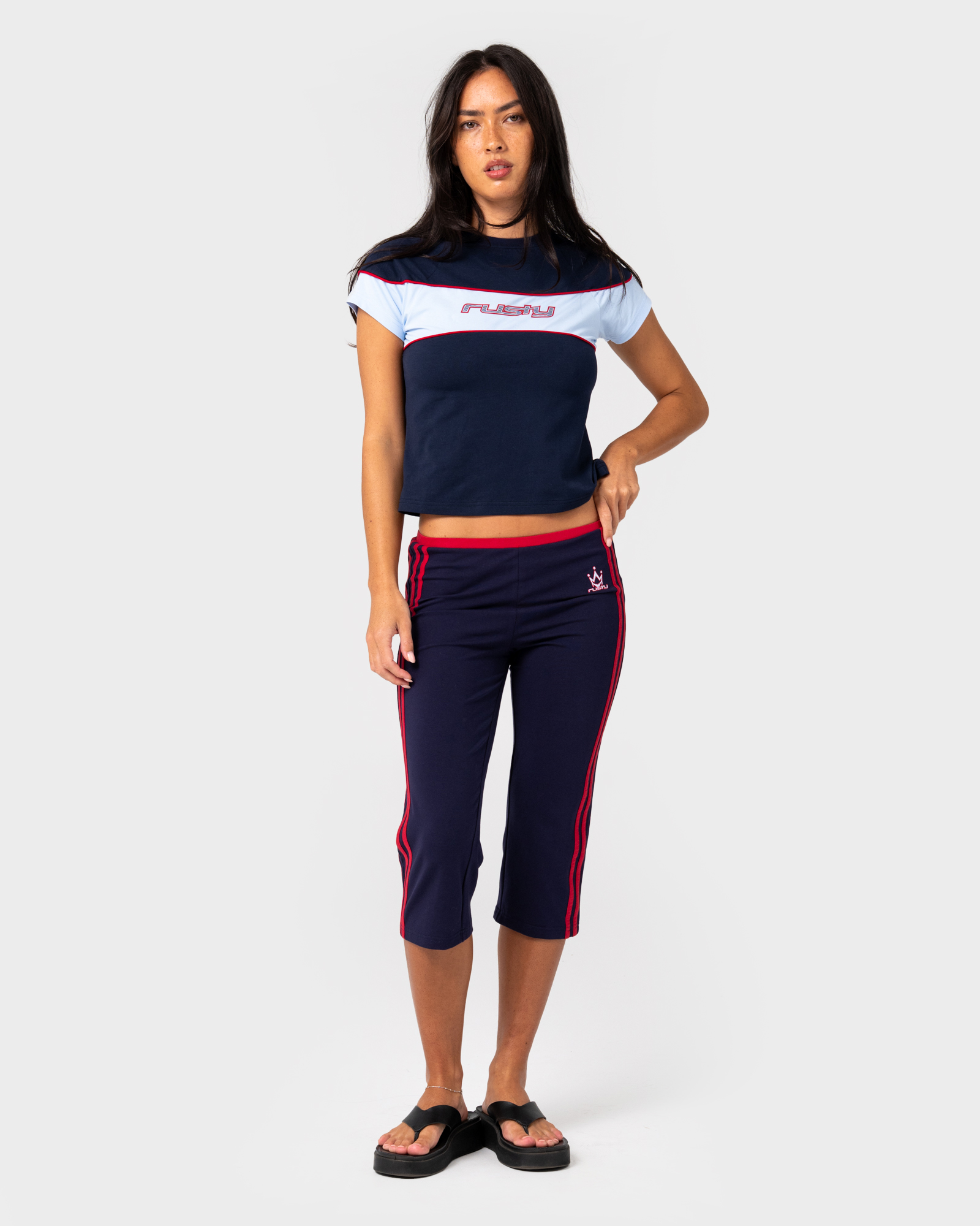 RUSTY Kinetic Baby Tee Navy Blue - Image 6