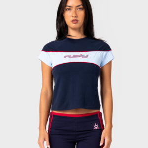 RUSTY Kinetic Baby Tee Navy Blue