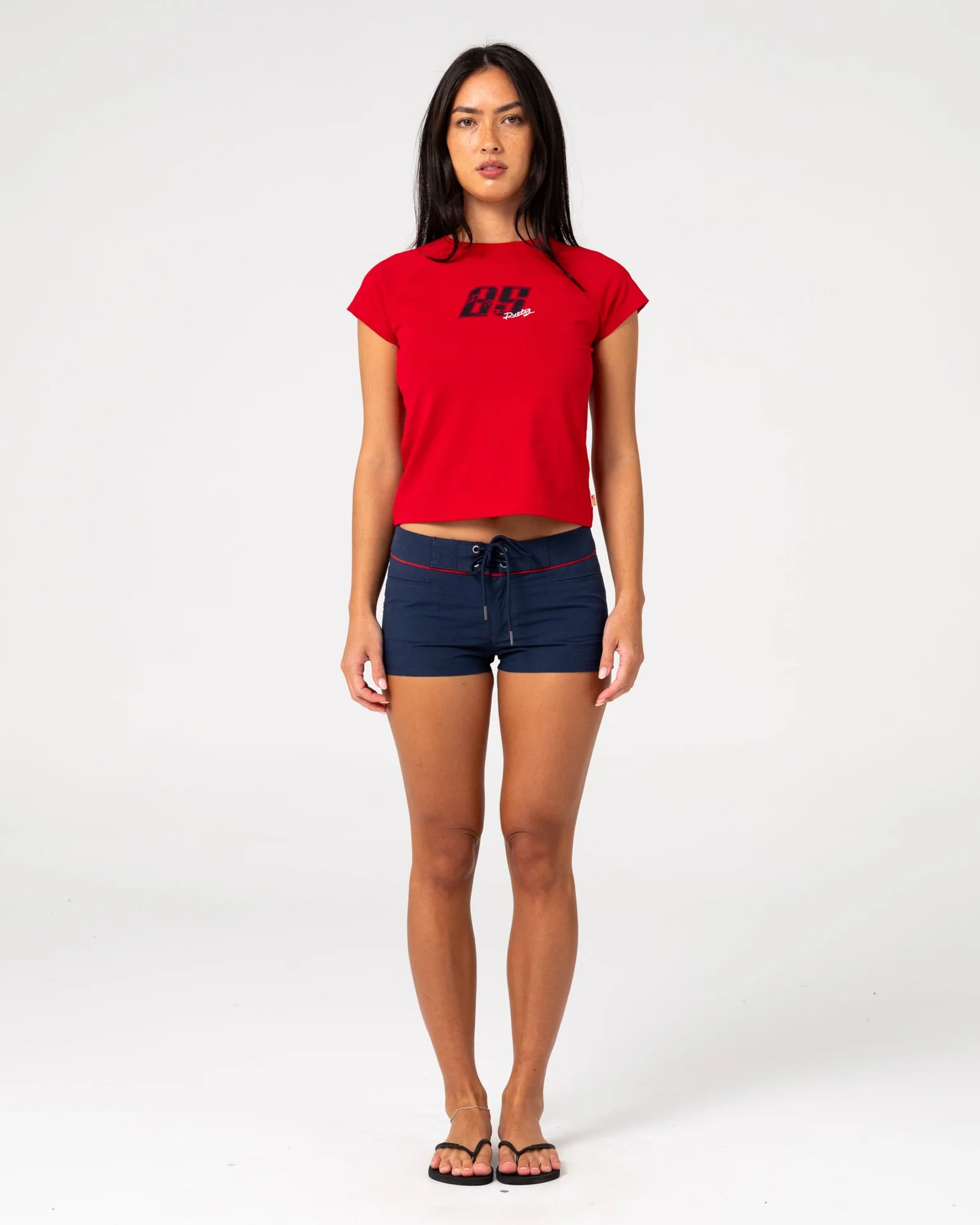 RUSTY Bet Low Rise Short Navy Blue – Image 5