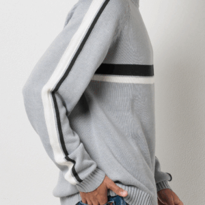 RUSTY White Lines 2.0 Knitted Crew Jumper - Image 8