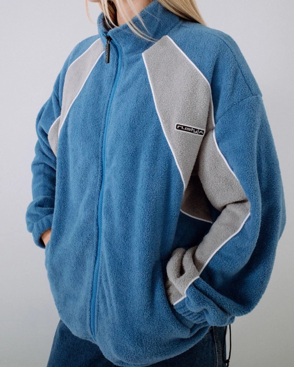 RUSTY Two Tides Zip Through Sherpa Fleece – Bild 2